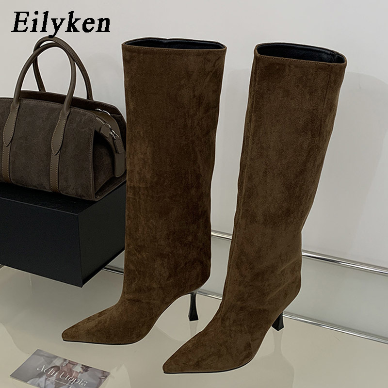 Knee High Boots Women - Eilyken Winter Vintage Design Pointed Toe