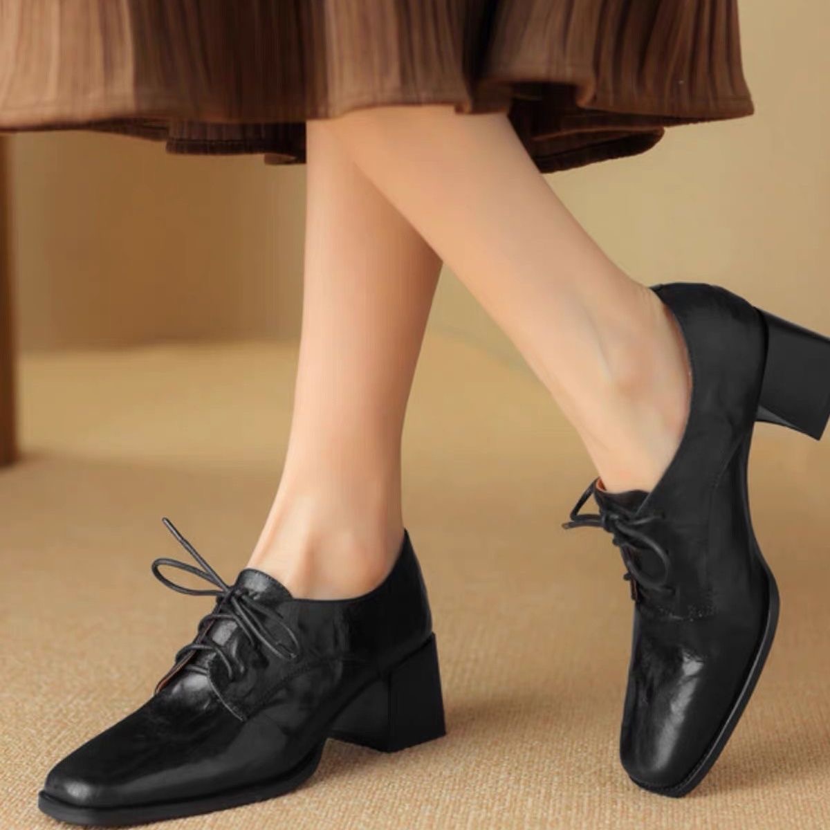Women Square Toe Lace Up Oxfor - Oxford Lace Up Women review and price