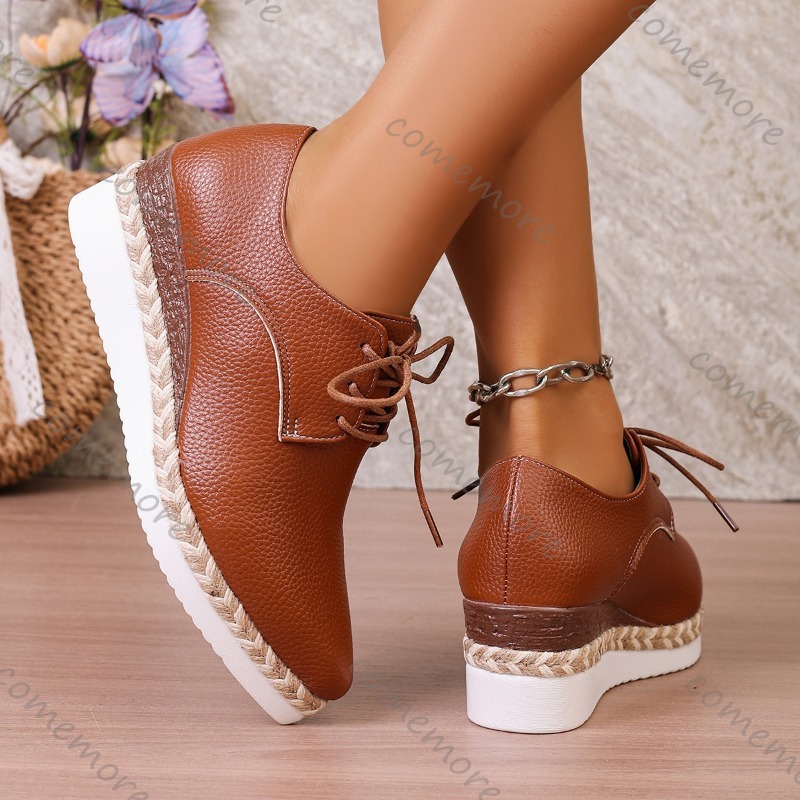 Leather Lace-Up Women's Wedge  - Oxford Lace Up Women review and price