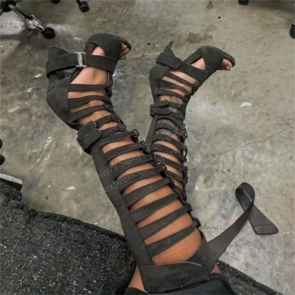Gladiator Hollow Belt Buckle K - Knee High Boots Women review and price