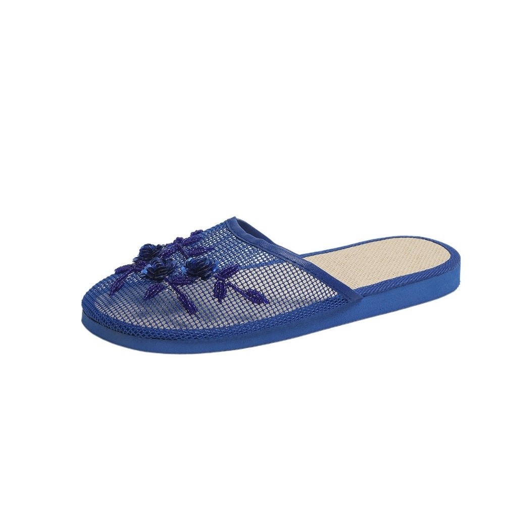 Casual Flower Embroidery Mesh  - Mule Slip On review and price