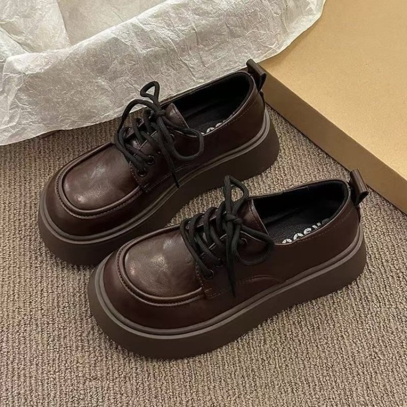 Women Vintage Brown Lace‑up Pl - Oxford Lace Up Women review and price