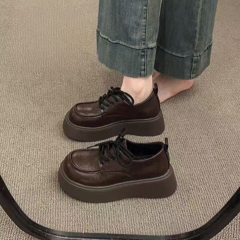 Women Vintage Brown Lace‑up Pl - Oxford Lace Up Women review and price