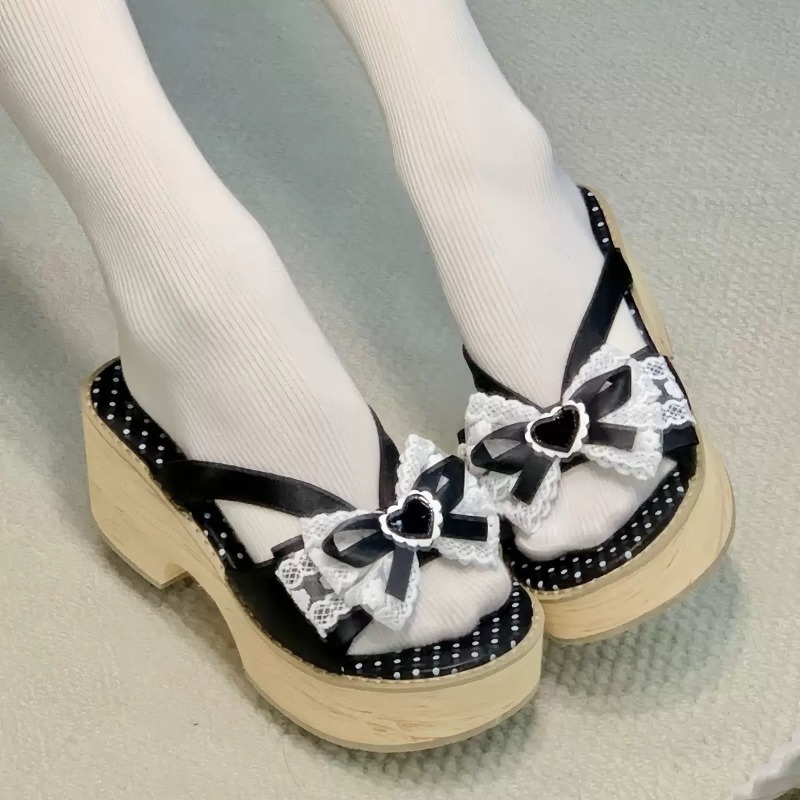 Sweet Bow Wood Grain Thick Bot - Women'S Shoes Quality review and price