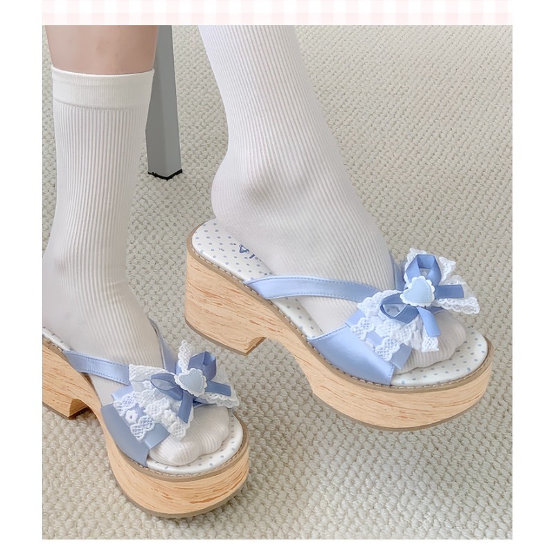 Sweet Bow Wood Grain Thick Bot - Women'S Shoes Quality review and price