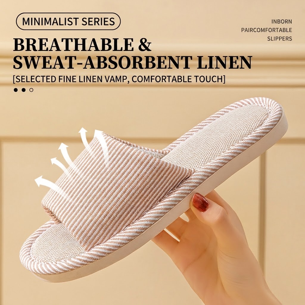 Breathable Flax Linen Slippers - Mule Slip On review and price