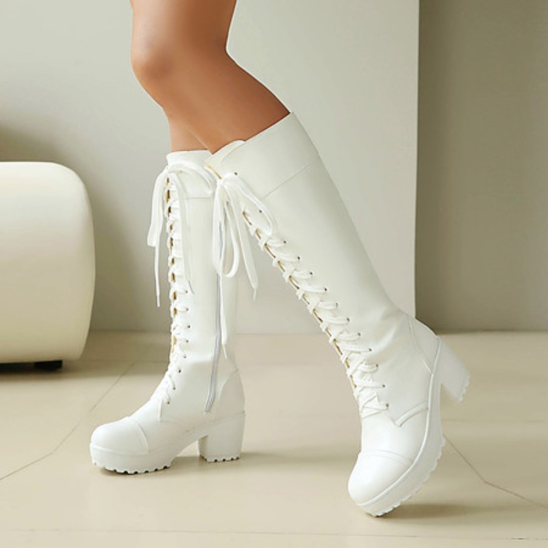 Womens Knee High Lace Up Comba - Knee High Boots Women review and price