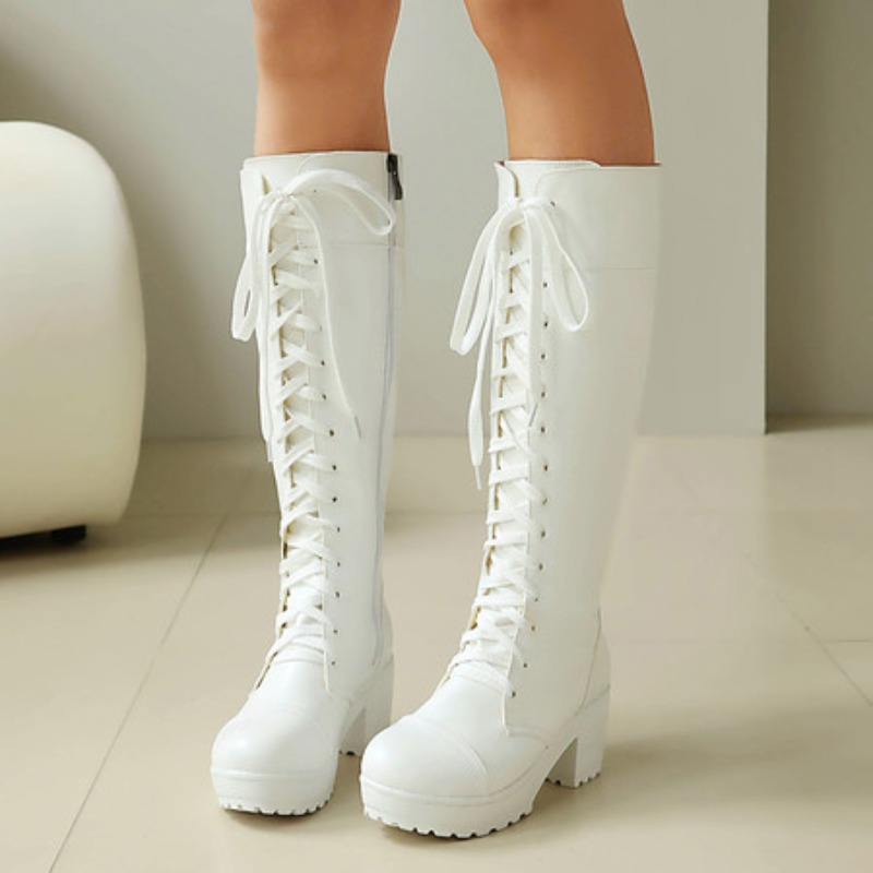 Womens Knee High Lace Up Comba - Knee High Boots Women review and price